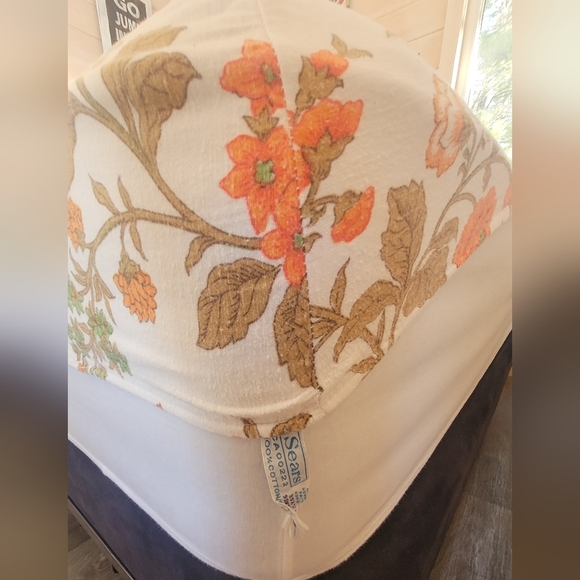 VINTAGE Single/Twin 3pc Bedding Florals Orange, Green, Blue, Yellow, Pink. - Picture 13 of 13